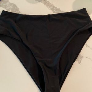 Never worn black high waisted bathing suit bottoms